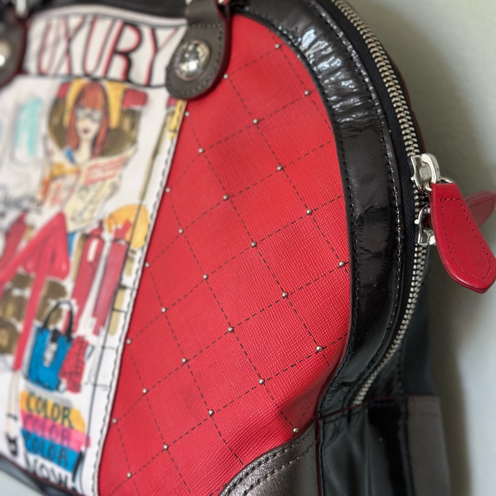 Brighton Red and Black Tote Bag - Picture 5 of 11